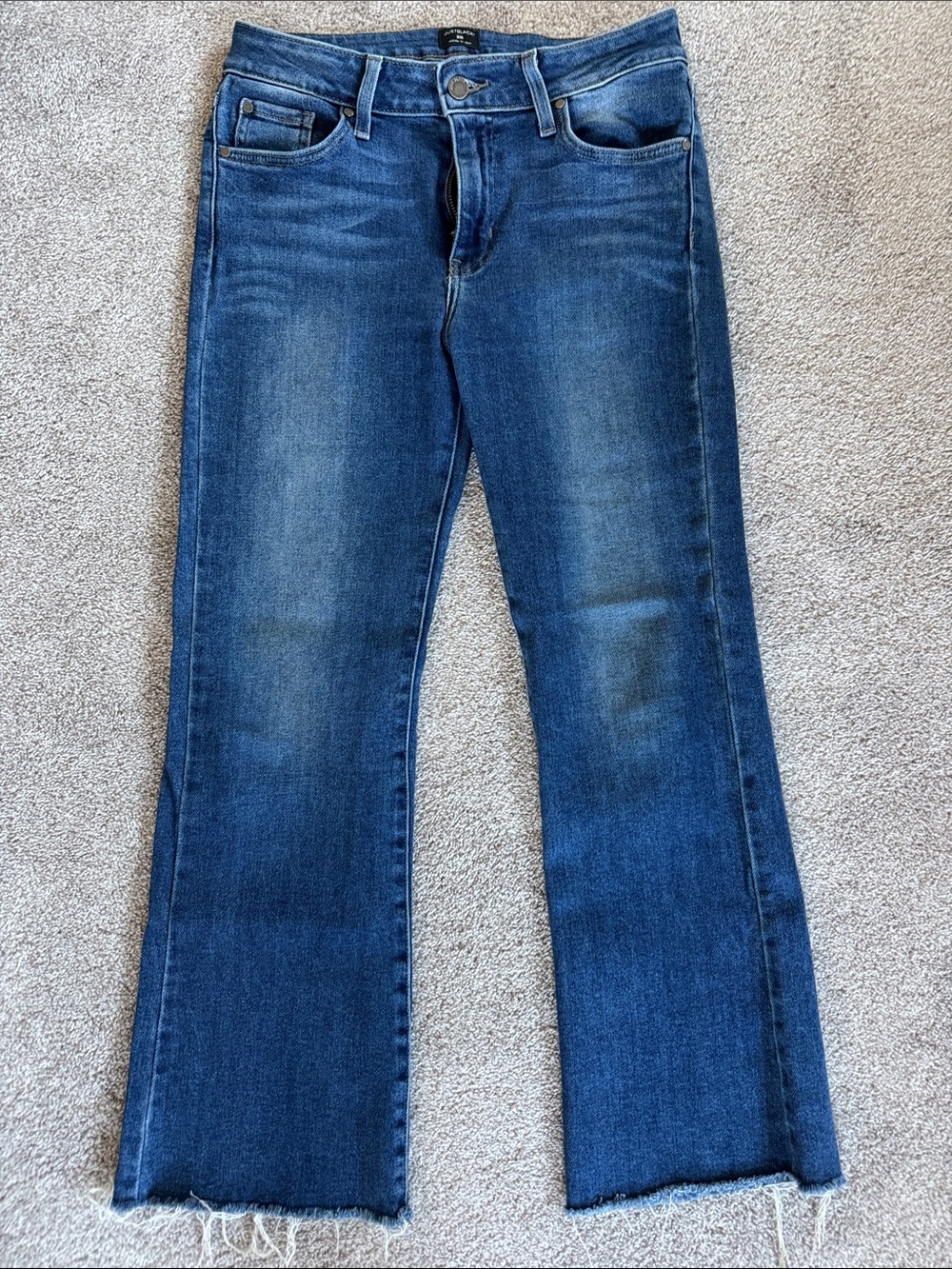 Just Black Mid-Blue Flared Wide Leg Jeans